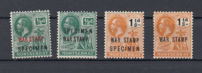 MONTSERRAT-SCARCE SET AS " SPECIMENS " SG 60s-62s  VFM   R2780.00