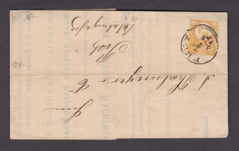 HUNGARY-1872 LOVELY ENTIRE WITH GREAT CONTENT-SEE BELOW