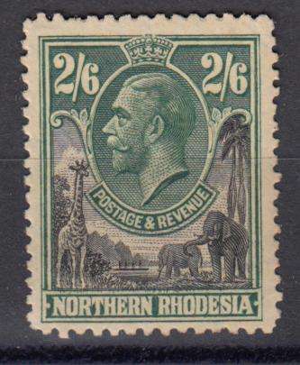 N.RHODESIA KGV 2/6d VFM-LIGHT H.R.  R670.00