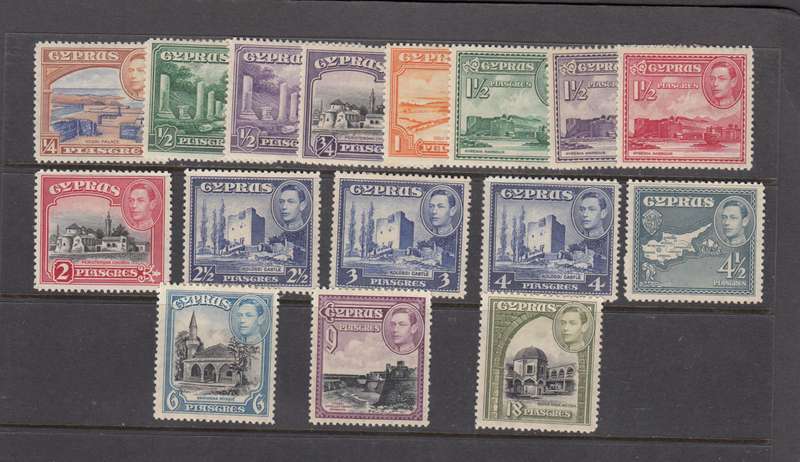 CYPRUS-KGVI FIRST ISSUES ETC VFM-SCARCE LOT H.R.  R3120.00