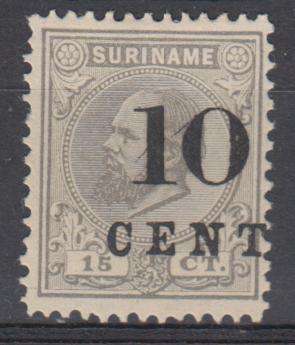 SURINAME-1898  VERY SCARCE SG 70 VFM UNUSED  R2740.00
