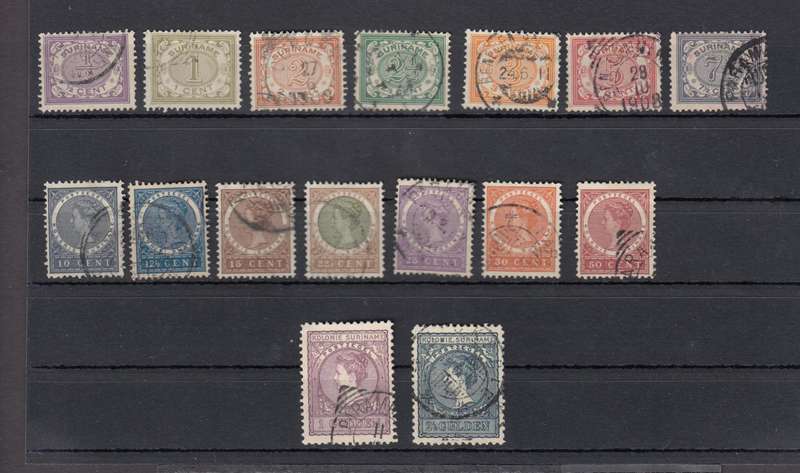SURINAME- 1902 SCARCE  SET NO 2c  VFU   R5460.00