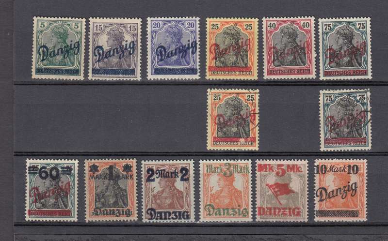 DANZIG-SCARCE LOT SUPERB MINT AND USED