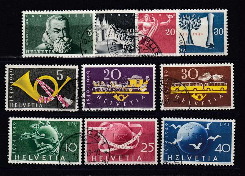 SWITZERLAND-1948 sets  superb used