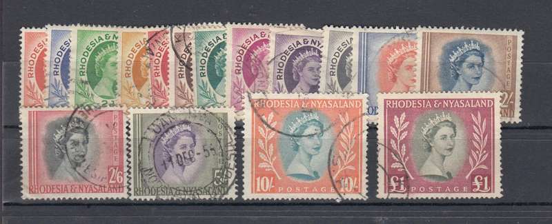 RHODESIA & NYASALAND QEII SET VFU  R1450.00