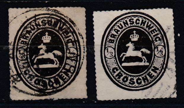 BRUNSWICK- VERY SCARCE SG 28 with reprint !!! GENUINE VFU   R14 760.00