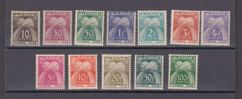 FRANCE-1946 P.DUE SET WITH SCARCE SGD996 LIGHT H.R.  R5280.00
