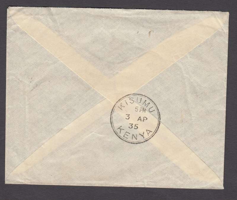 KUT-LOVELY FLIGHT COVER TO S.A. STUNNING WATERMARKED ENVELOPE