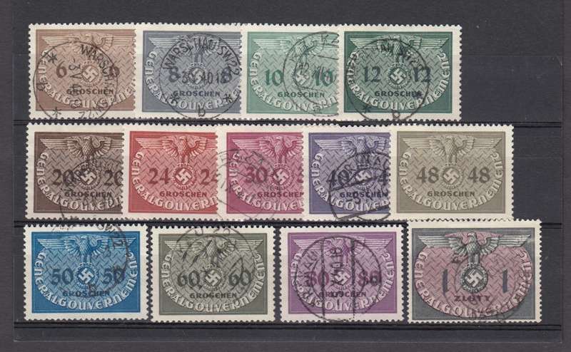 POLAND-1940 DIFFICULT LOT VFU TWO ARE MINT H.R.  R1165.00