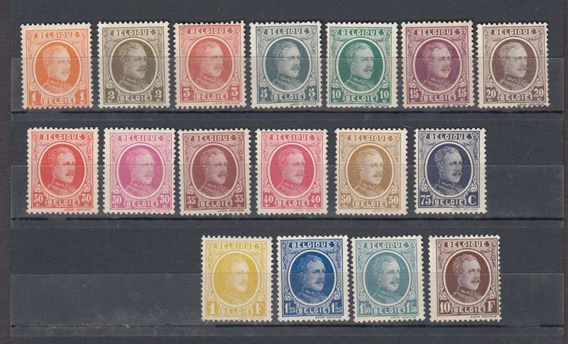 BELGIUM-1922 SCARCE LOVELY MINT LOT TO 10F TOP VALUE LIGHT H.R.  R3120.00