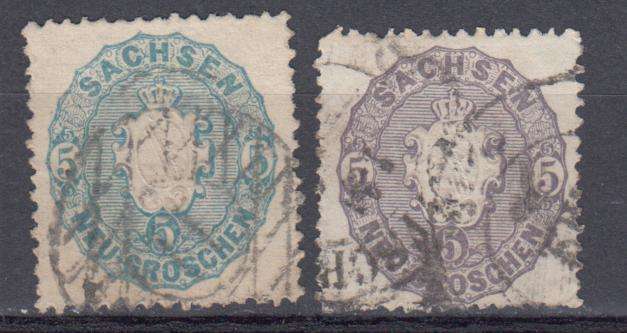 SAXONY-SG 45 and 46 SUPERB USED great embossing  R4200.00
