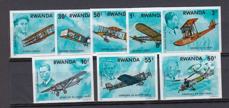 RWANDA-SCARCE 1978  SET ALL POST OFFICE MINT ALL IMPERF   R940.00