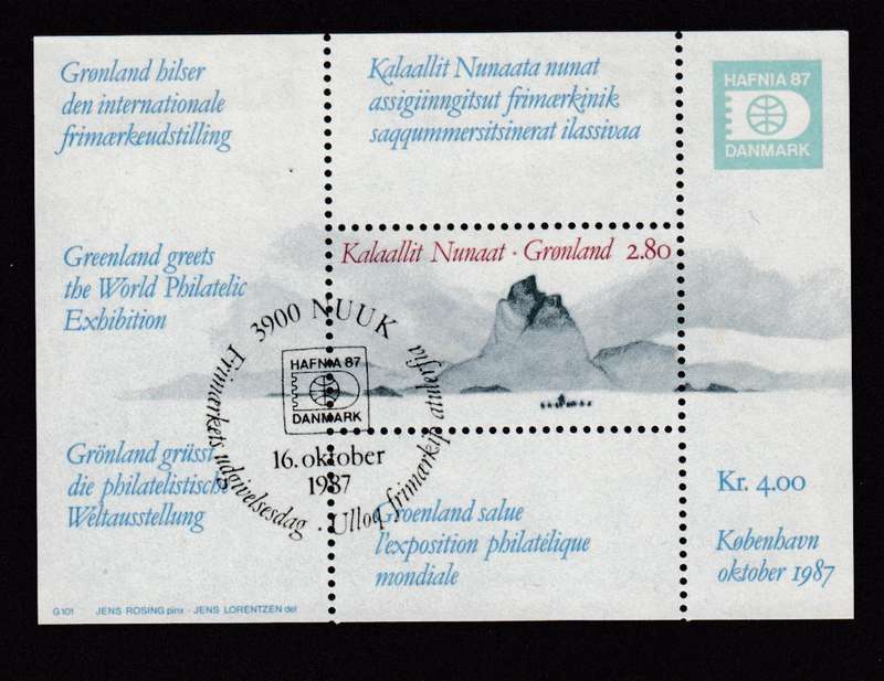 GREENLAND-1987  mini sheet vfu  R280.00