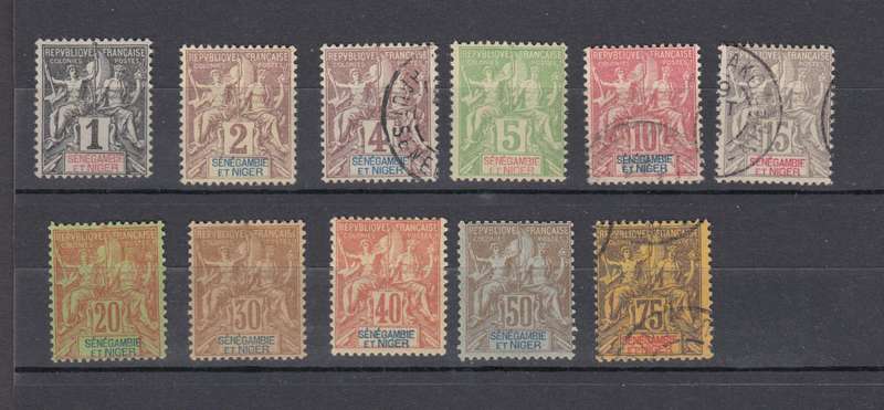 FRENCH SUDAN-VERY SCARCE 1894 KEY VALUES HAVE GUM H.R. SOME NO GUM  R7560.00