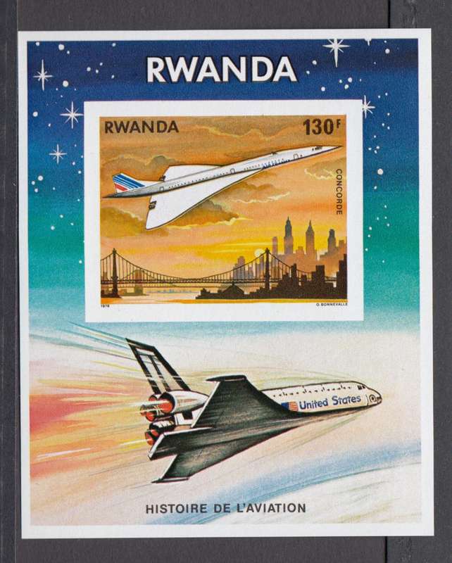 RWANDA-1981 VERY SCARCE M/SHEET ALL POST OFFICE MINT ALL IMPERF   R940.00