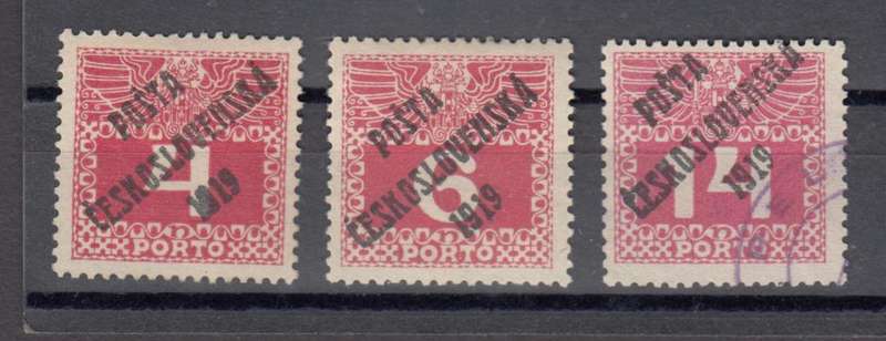 CZECH.Rep. 1908 VERY SCARCE  SG 105,106 +[ 108 vfu ] rest superb mint h.r.  R3330.00