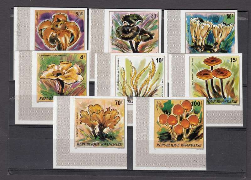 RWANDA-1980 VERY SCARCE SET ALL POST OFFICE MINT ALL IMPERF   R5400.00