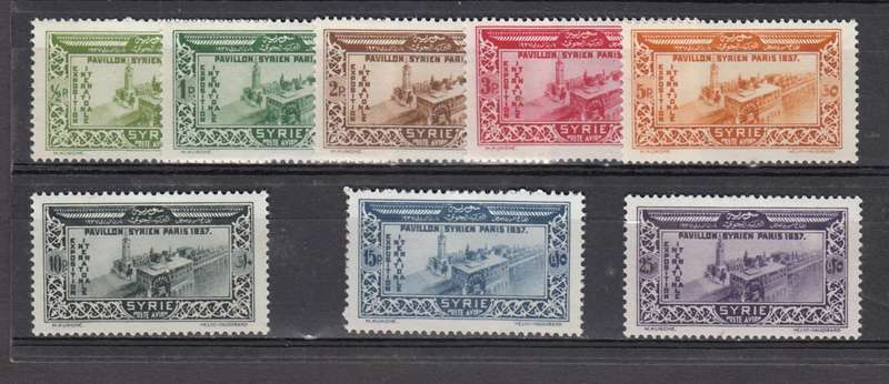 SYRIA-1937 SET FRESH SUPERB MINT-LIGHT H.R.  R1200.00