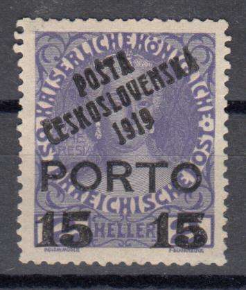 CZECH.Rep. 1916 VERY SCARCE  SG124  vf mint h.r. EXPERTIZED  R5080.00