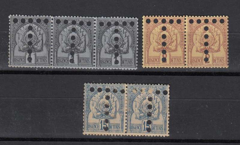 TUNISIA-SCARCE SUPERB MINT TAX PERFINS !! ODD GUM DISTURBANCE