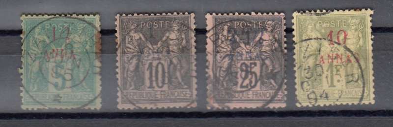 FRENCH ZANZIBAR-1894 SCARCE LOT-NOT THE CLEANEST FINE USED  R3120.00
