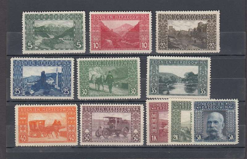 BOSNIA-1906 UMM lot the 5K has bent perfs-fresh lot !!  R1600.00