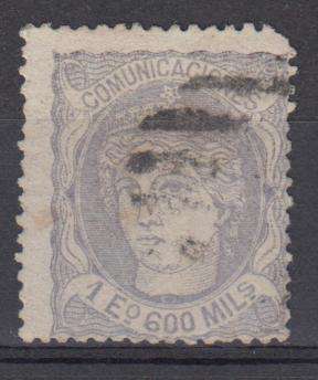 SPAIN-1870 THE RARE SG 183a  FINE USED   R31 200.00
