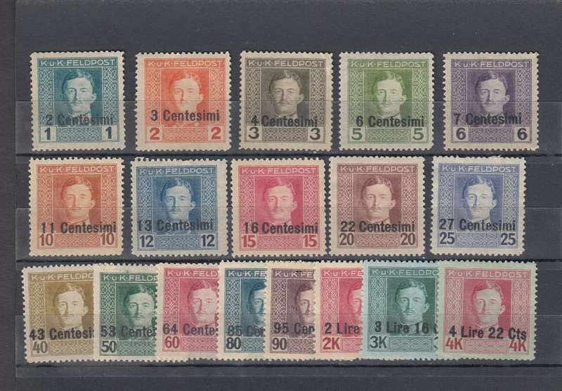 AUSTRIA-ISSUES SET FOR ITALY-not seen too often ! SG 1-19 FRESH mint   R530.00