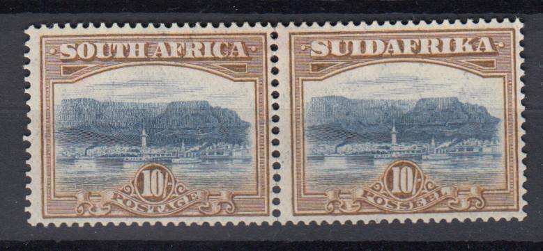 UNION-VERY SCARCE LONDON 10 Shilling pair-odd light perf splitting RARE " ANILINE TYPE " see below