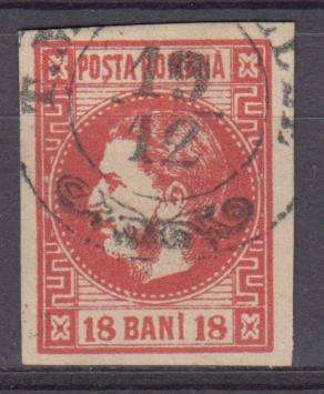 ROMANIA-1868 SG67 superb used  R1040.00