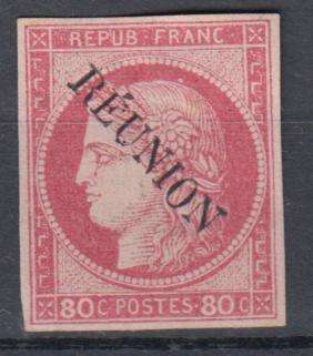 FRENCH REUNION-1891 SCARCE SG 12B EXPERTISED  R2280.00