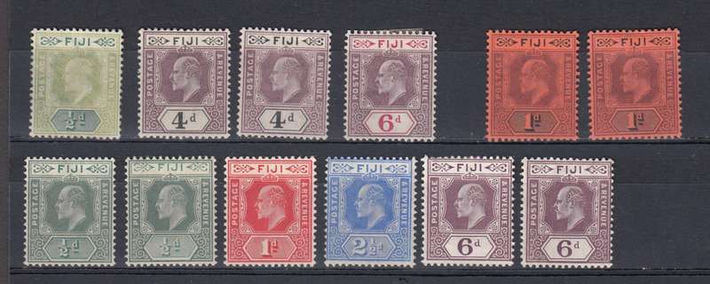 FIJI- A VERY SCARCE LOT of very fine mint h.r.   R3720.00