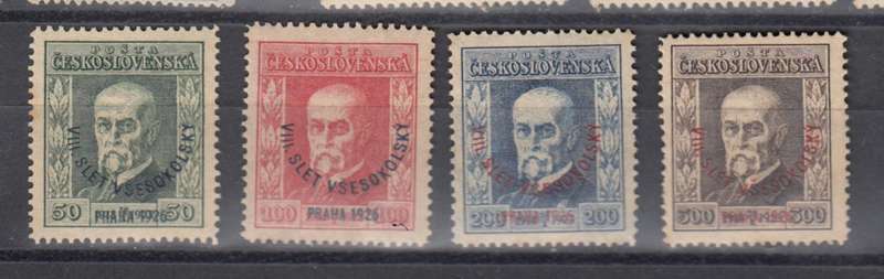 CZECH.Rep. 1926 set fine mint h.r.  R2000.00