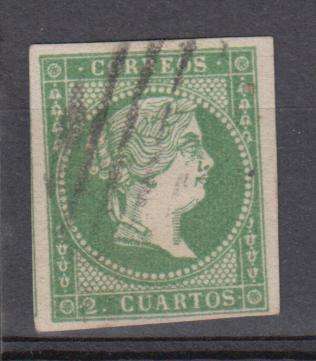 SPAIN-1856 SG 54 DIFFICULT so nicely used   R1390.00