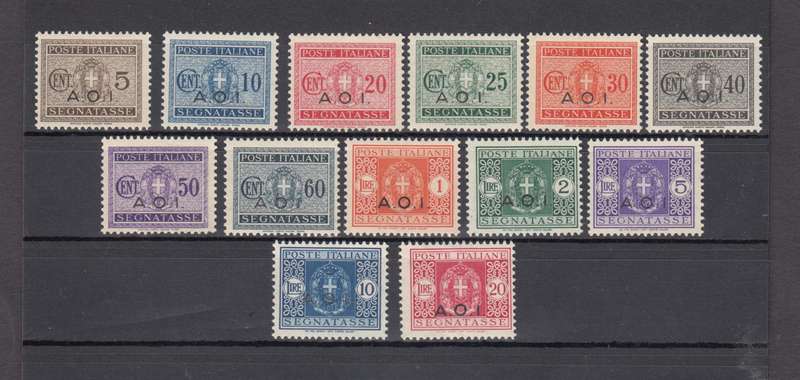 ITALIAN E.AFRICA postage due 1941 set SCARCE superb mint h.r. R6840.00