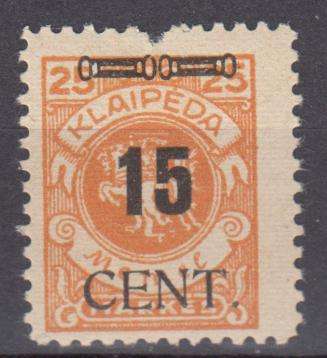 MEMEL LITHUANIA OCCP   VERY SCARCE STAMP SG 67 mint with small nick as per scan  R6250.00