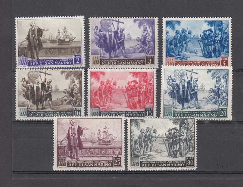 SHIPS-SAN MARINO-1952 SCARCE LOT SG 435 etc    R2740.00