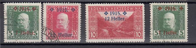 BOSNIA-DIFFICULT 1924/5 OVERPRINTS