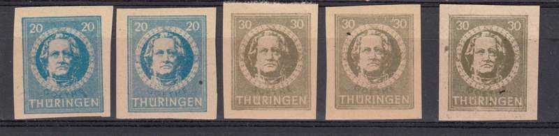THÜRINGEN-1945 VERY SCARCE   IMPERF ISSUES SEE Michel 99y imperf !!!!