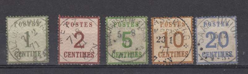 ALSACE & LORRAINE 1870 SCARCE SUPERB USED TYPE I SG 1,3,8,10 AND 14  R10 900.00