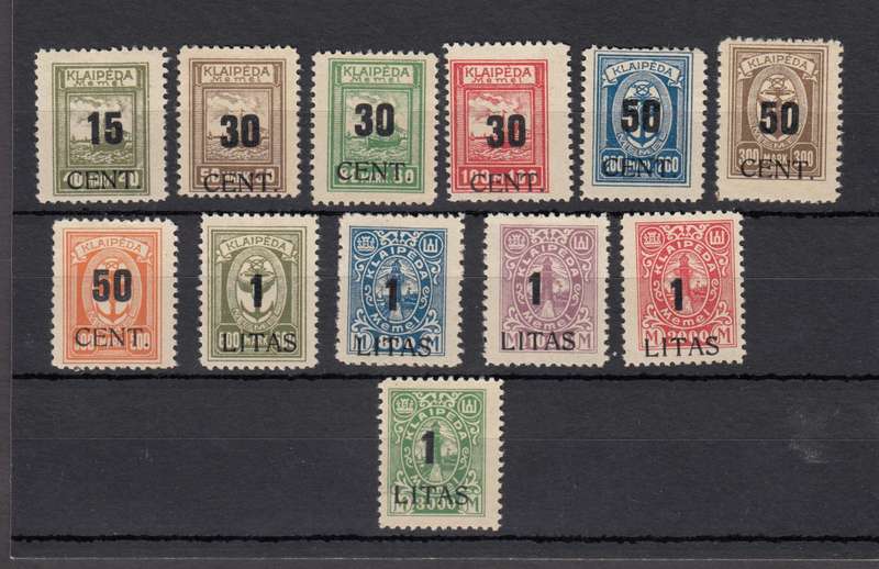 MEMEL-OCCP OF LITHUANIA  SCARCE 1923 SET R 3500.00   SUPERB MINT LIGHT H.R.