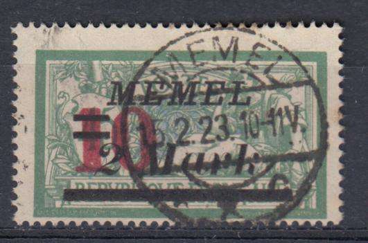 MEMEL-difficult stamp SG 130 superb used  R600.00