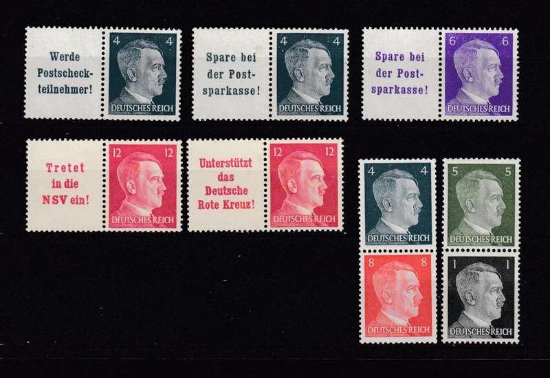 GERMANY-VF UMM LOT-HITLER WITH ADVERTISING LABLES