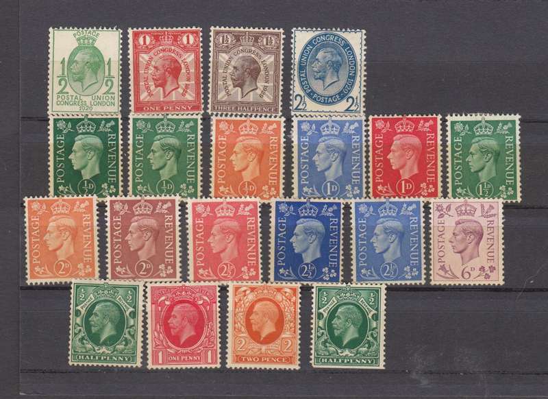GB-tricky KGV UPU set and more vfm h.r.
