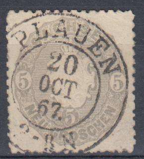 SAXONY- 1863  SG47 V.SCARCE  VFU      R10 580.00  SEE THE BACK BELOW