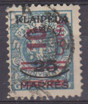MEMEL-OCCP OF LITHUANIA  VERY SCARCE SG 83 SUPERB USED  R5160.00   SEE BACK BELOW