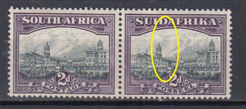 UNION- SACC 44a VF UMM INVERTED W/MARK-LINE FLAW !  R1000.00