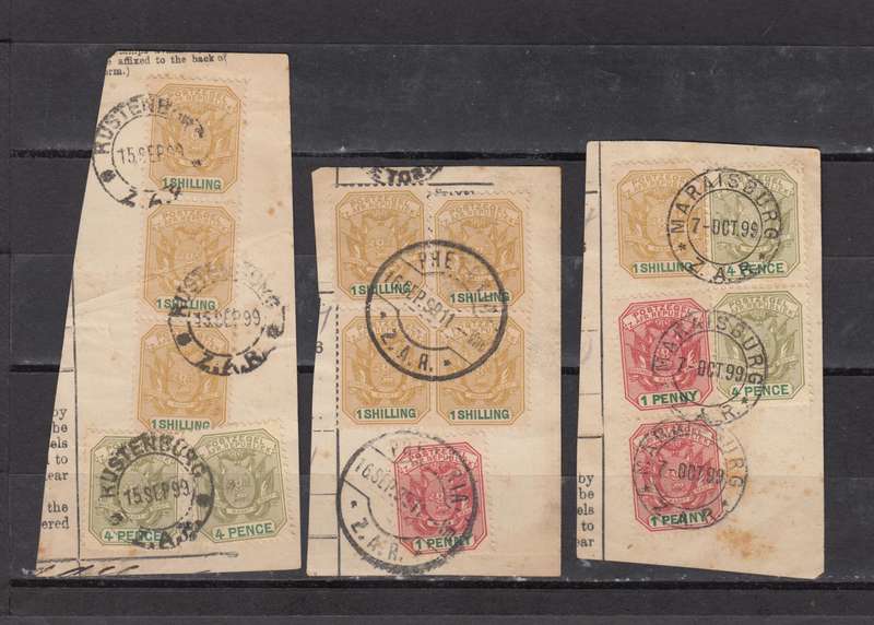 LOVELY " RUSTENBURG,PRETORIA AND MARAISBURG " USED ON PIECE !!!! PLEASE SEE MORE SIMILAR