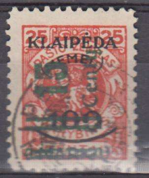 MEMEL-OCCP OF LITHUANIA VERY SCARCE SG 84 SUPERB USED  R15 360.00   SEE BACK BELOW