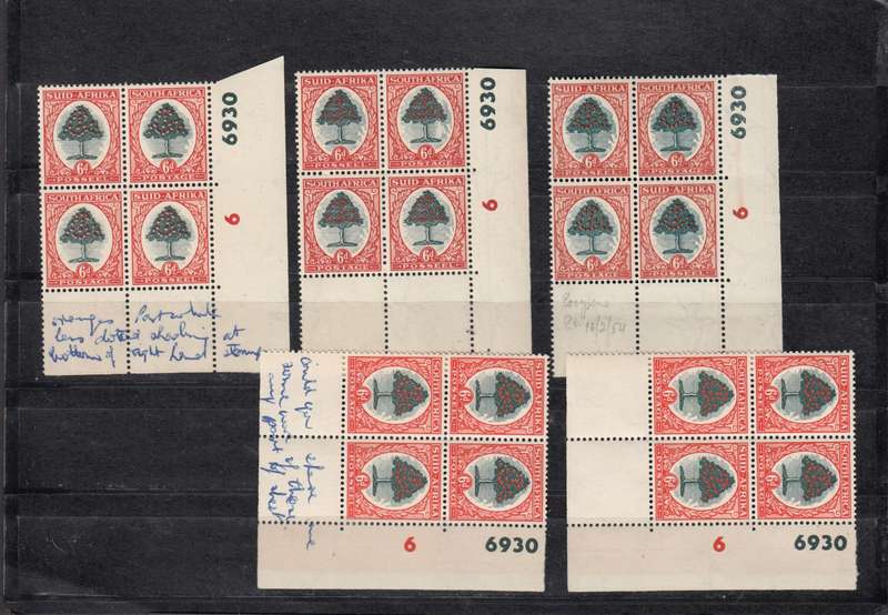 UNION-6d SCARCE LOT SUPERB UMM CONTROLS " WHITE ORANGES " ETC  1 BLOCK HAS H.R.